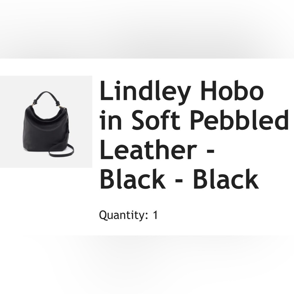 Lindley Black Hobo Bag in Soft Pebbled Leather